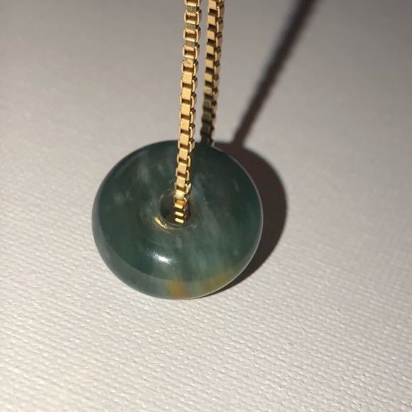 Princesa Blue Guatemalan Jadeite Donut - Picture 6 of 13